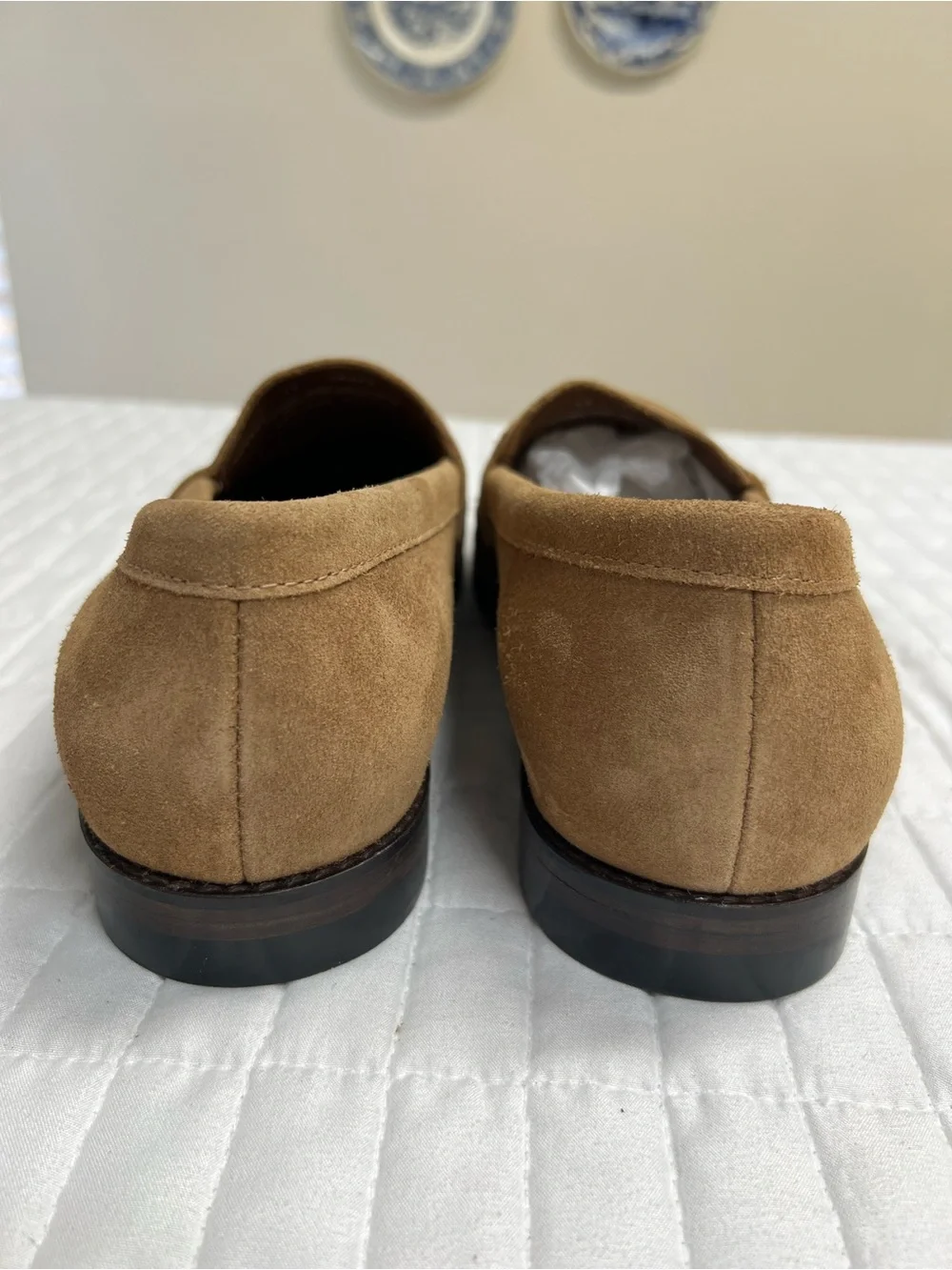 J. Crew Factory Suede Dress Loafers in Tostado Brown Size 13